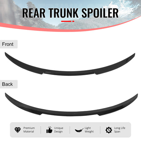 Fits 2026 Tesla Model Y Juniper V Style Trunk Spoiler Gloss Black Rear Wing ABS