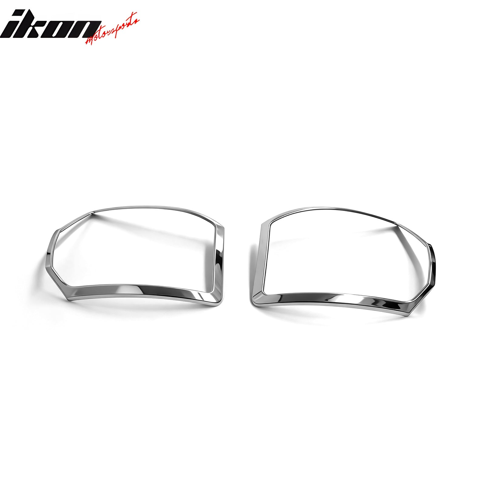 IKON MOTORSPORTS, Tail Light Bezel Compatible With 2001-2005 Audi A4 B6 Sedan, 2PCS Driver Passenger Side Rear Tail Lights Taillights Bezel Covers Assembly Replacement ABS Chrome