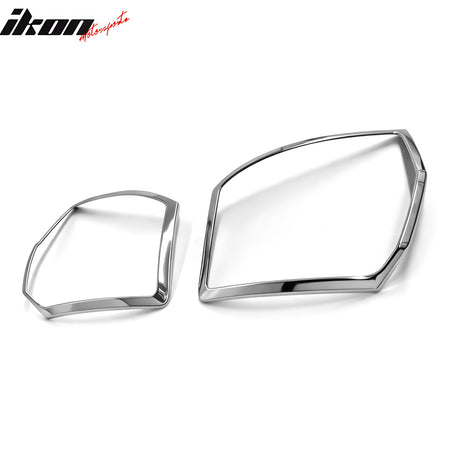 Fits 01-05 Audi A4 B6 Sedan 2PC Replacement Rear Tail Lights Bezel Covers Chrome