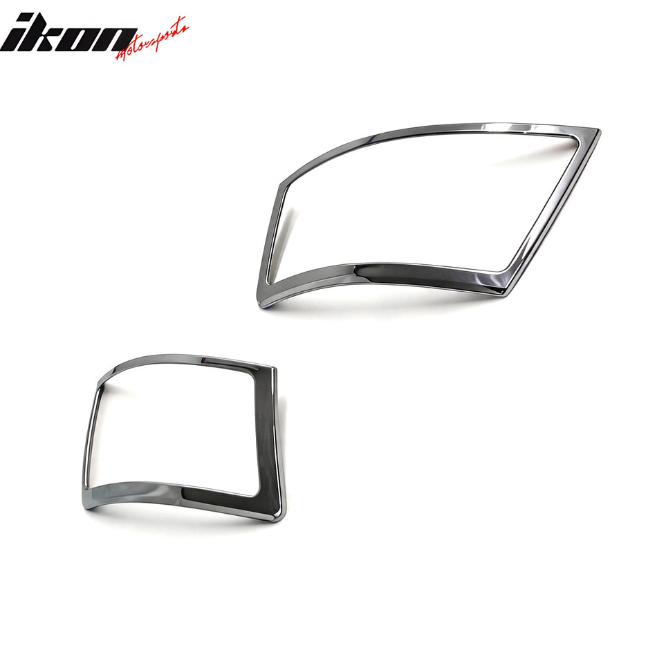 Fit 2005-2008 Audi A6 4-Door Tail Light Bezels Chrome ABS 2PCS