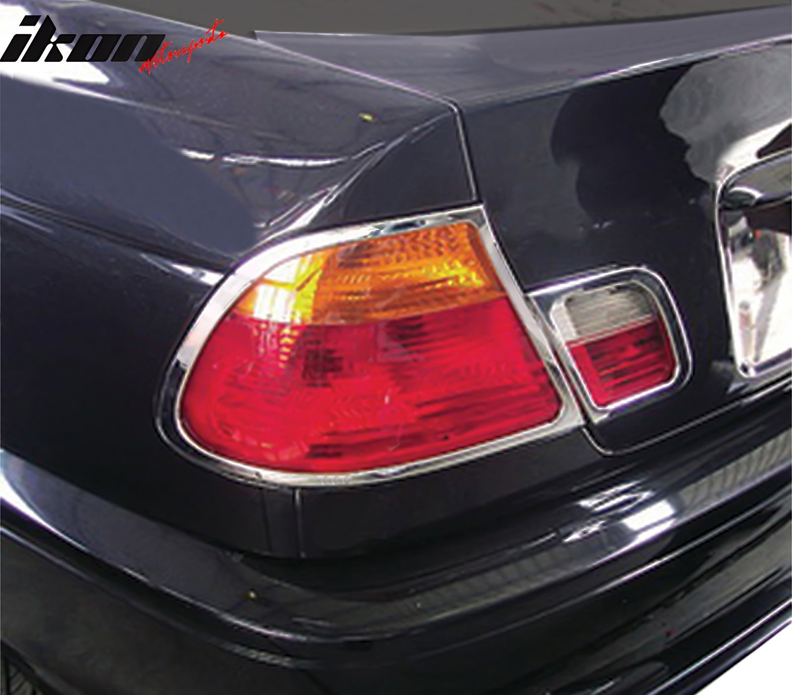 IKON MOTORSPORTS, Tail Light Bezel Compatible With 2000-2003 BMW 3 ...