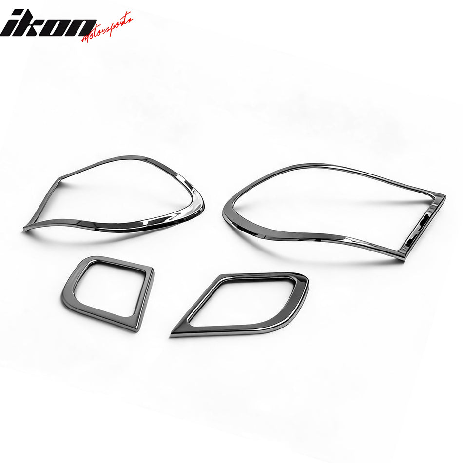2004-2006 BMW E46 3-Series Coupe Chrome Tail Light Bezels Trim ABS 4PCS Set