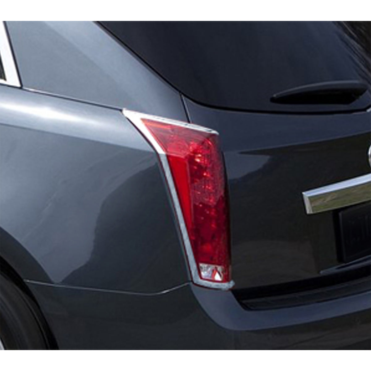 Fits 10-13 Cadillac SRX 2PCS Rear Tail Lights Lamp Bezels Cover Trim ABS Chrome