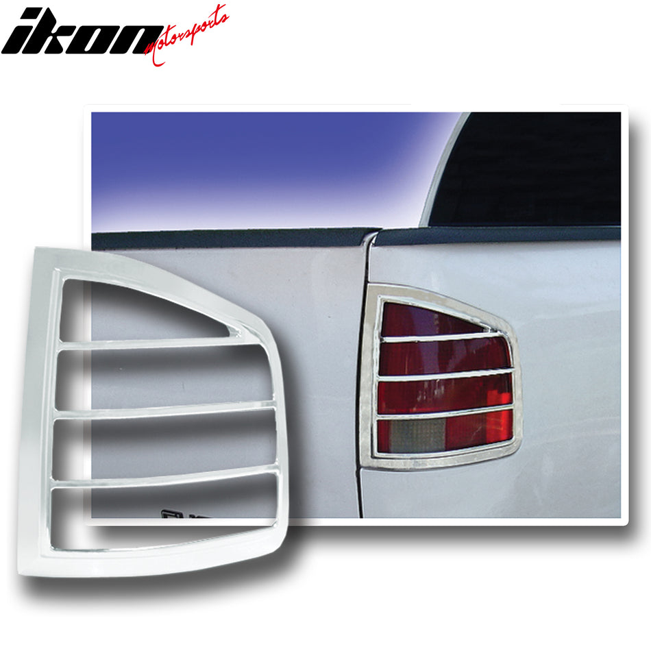 Fits 94-04 Chevrolet S10 2PCS Chrome Tail Light Lamp Bezel Frame Covers ABS