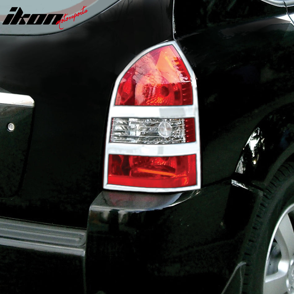 2005-2009 Hyundai Tucson Chrome 2PCS Rear Tail Lights Bezel Covers ABS