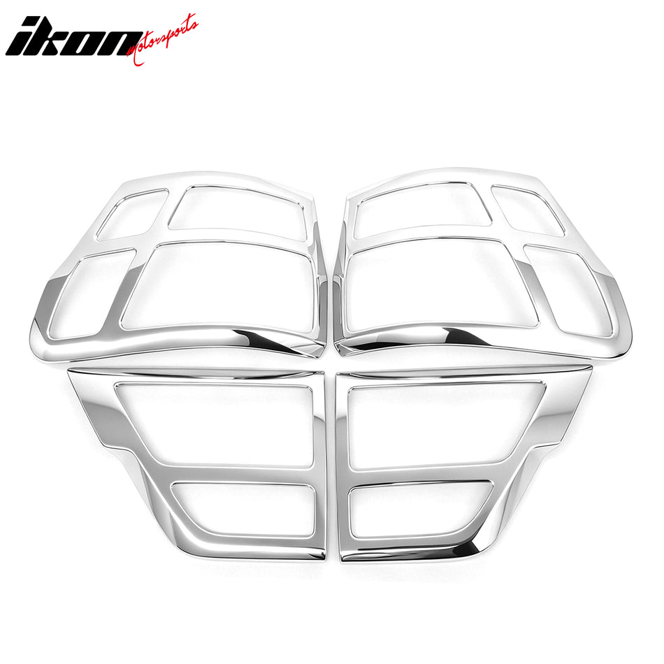 2011-2013 Jeep Grand Cherokee Chrome 4PCS Tail Lights Bezel Chrome ABS