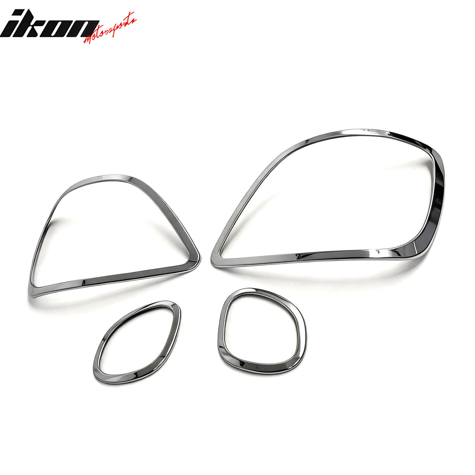 Fit 1998-2005 Lexus GS Series Tail Light Bezels Chrome ABS 4PCS