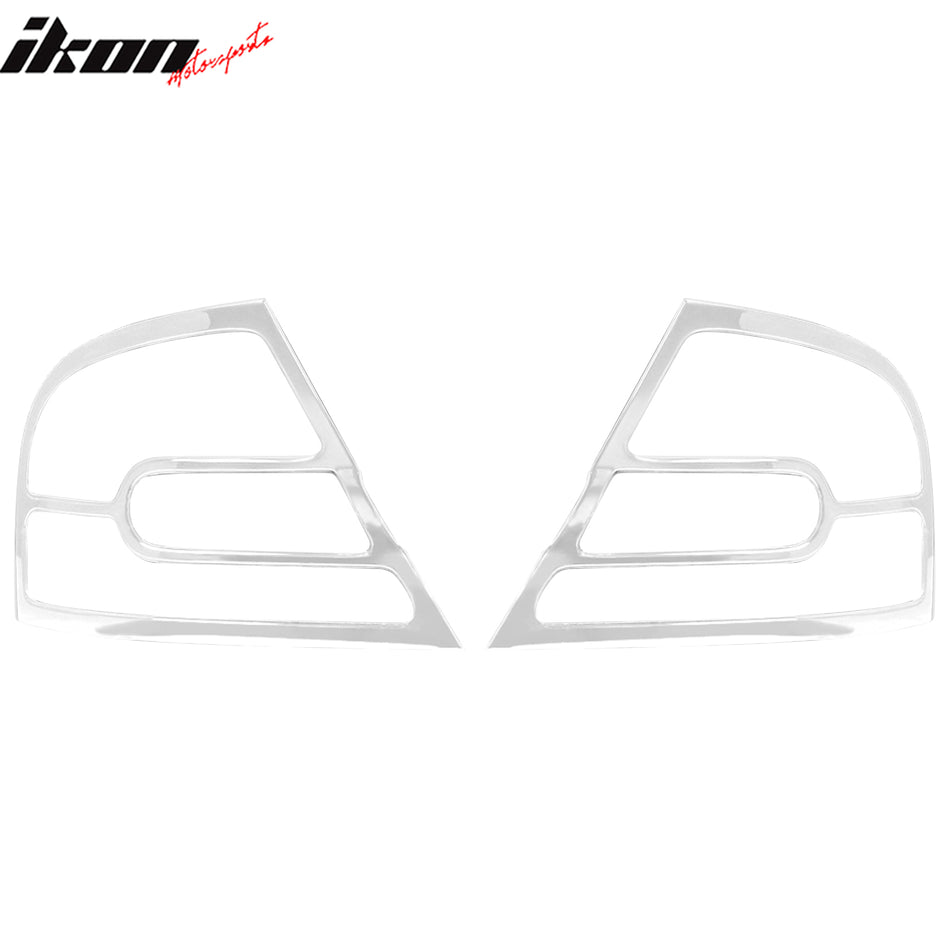 IKON MOTORSPORTS, Tail Light Bezel Compatible with 1998-2001 Nissan Altima, Chrome ABS Rear Taillight Lamps Frame Cover Trim Accessories 2PCS