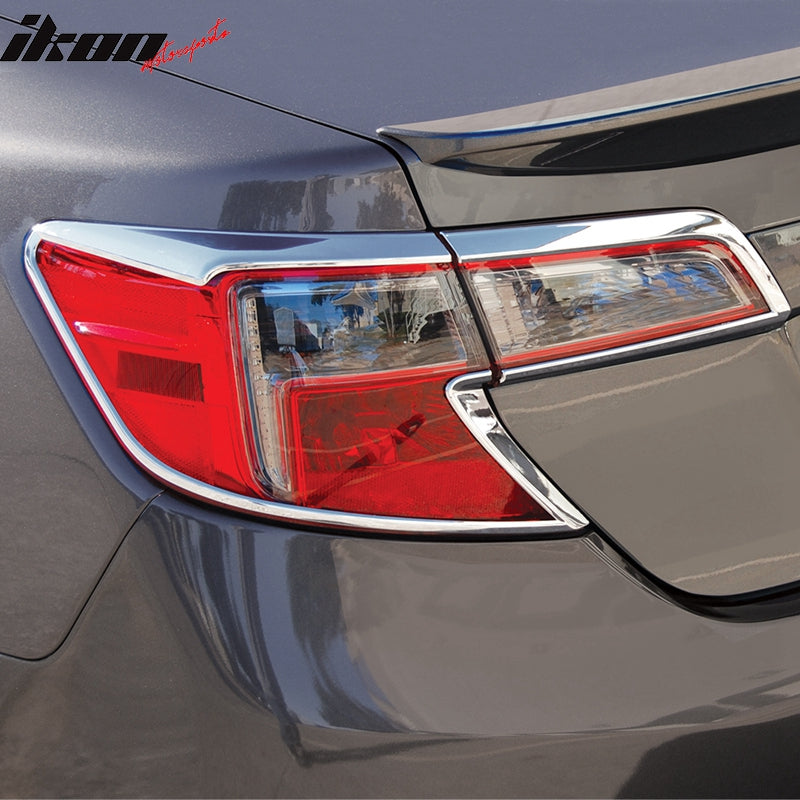 2012-2014 Toyota Camry Sedan Chrome 4PCS Tail Lights Bezel Covers ABS