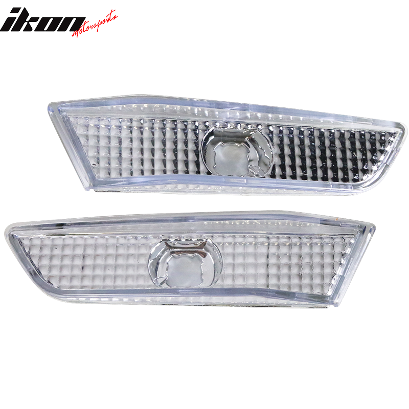 Fits 03-07 Infiniti G35 2DR Coupe Clear Lens Side Marker Bumper Lights Lamp Pair