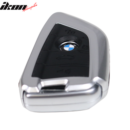 Fits BMW Car Smart Remote Key Fob Shell Holder Case Cover Silver Plastic