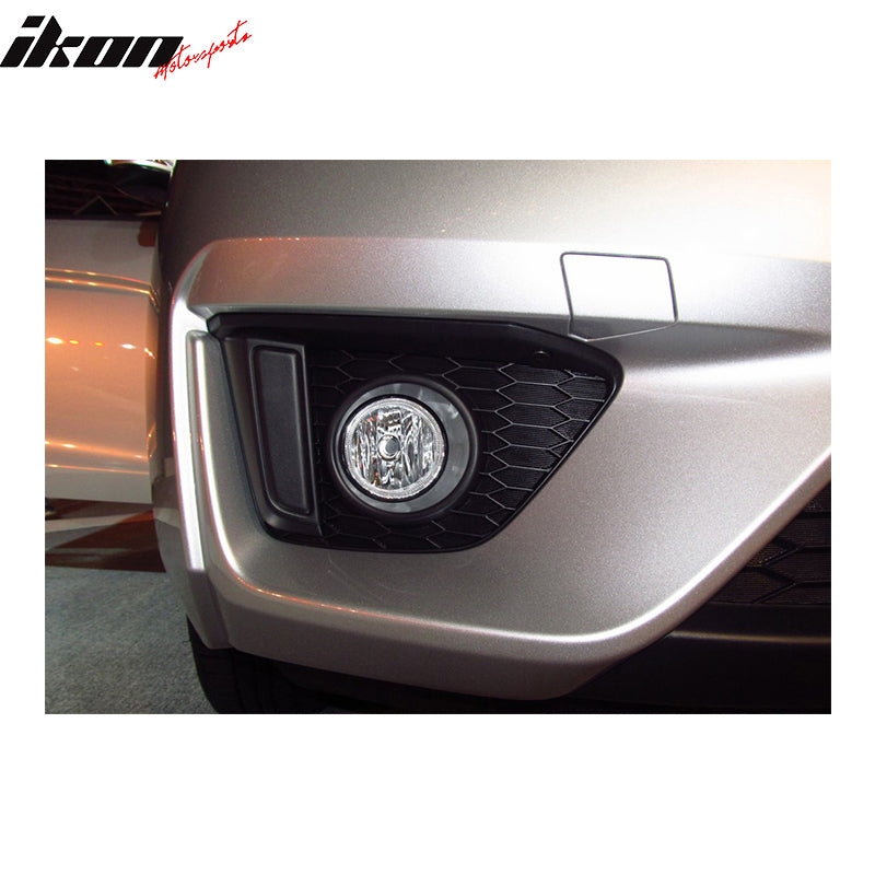 Fog Lights Compatible With 2015-2017 Honda Fit, Front Bumper Clear Fog Lamps Left Right by IKON MOTORSPORTS