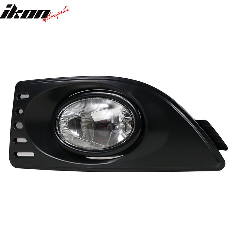 Fog Lights Compatible With 2005-2007 Acura RSX, Front Bumper Clear Fog Lamps Left Right by IKON MOTORSPORTS