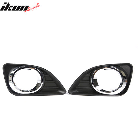 IKON MOTORSPORTS, Fog Lights Compatible With 2010-2011 Toyota Camry LE / XLE / Base Models Only (Do not fit Hybrid models), Clear Front Bumper Clear Fog Lamps Left Right Pair