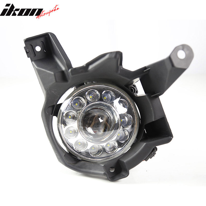 Fog Lights Compatible With 2013-2015 Toyota Rav4, Front Bumper Halo Projector Fog Lamps by IKON MOTORSPORTS