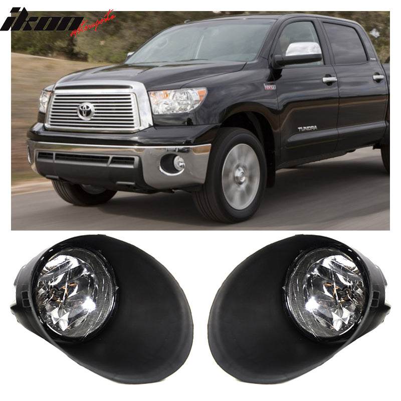 2007-2013 Toyota Tundra Front Bumper Fog Lights Lamps W/ Clear Lens