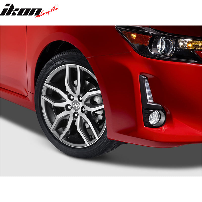 Fog Lights Compatible With 2014-2015 Scion tC, Front Bumper Clear Fog Lamps Left Right by IKON MOTORSPORTS