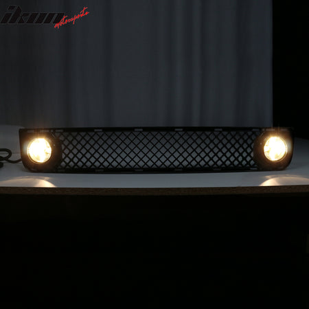 Fits 08-10 Scion xB Front Bumper Mesh Grille + Clear Fog Lights Driving Lamps