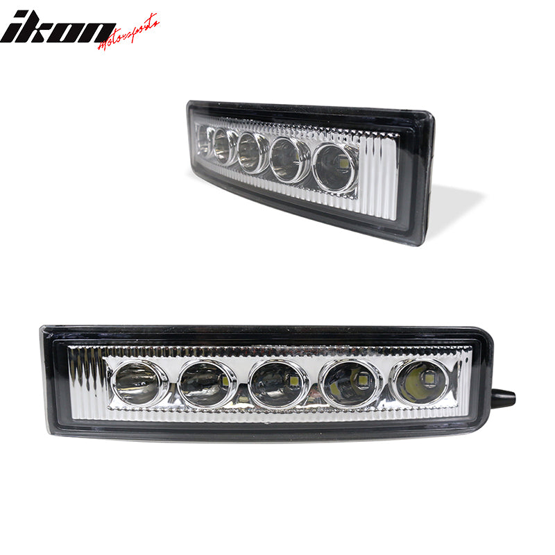 2003-2007 Scion xB White SMD 5x LED DRL Black Out Smoked Fog Lights