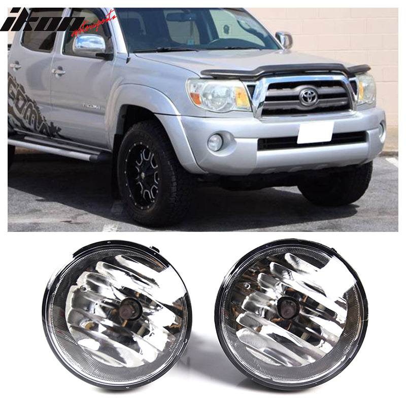 2005-2011 Toyota Tacoma Clear Lens Front Bumper Fog Lights Pair