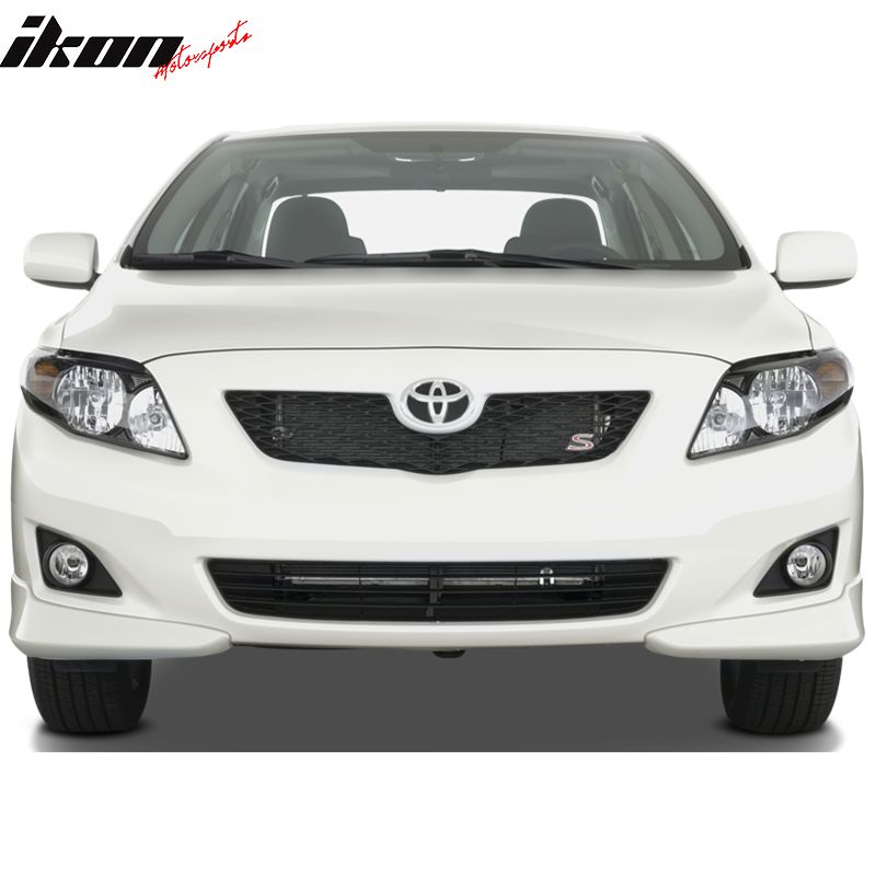 IKON MOTORSPORTS, Fog Lights Compatible With 2009-2010 Toyota Corolla, Front Bumper Clear Fog Lamps Left Right Pair