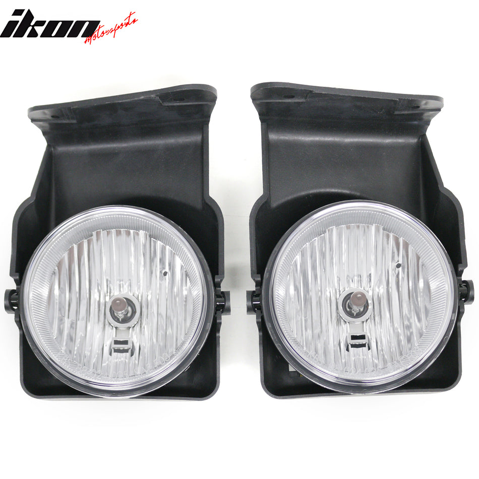 2005-2006 GMC Sierra 1500/2500 HD/3500 Fog Lights Black Housing Clear Lens Pair