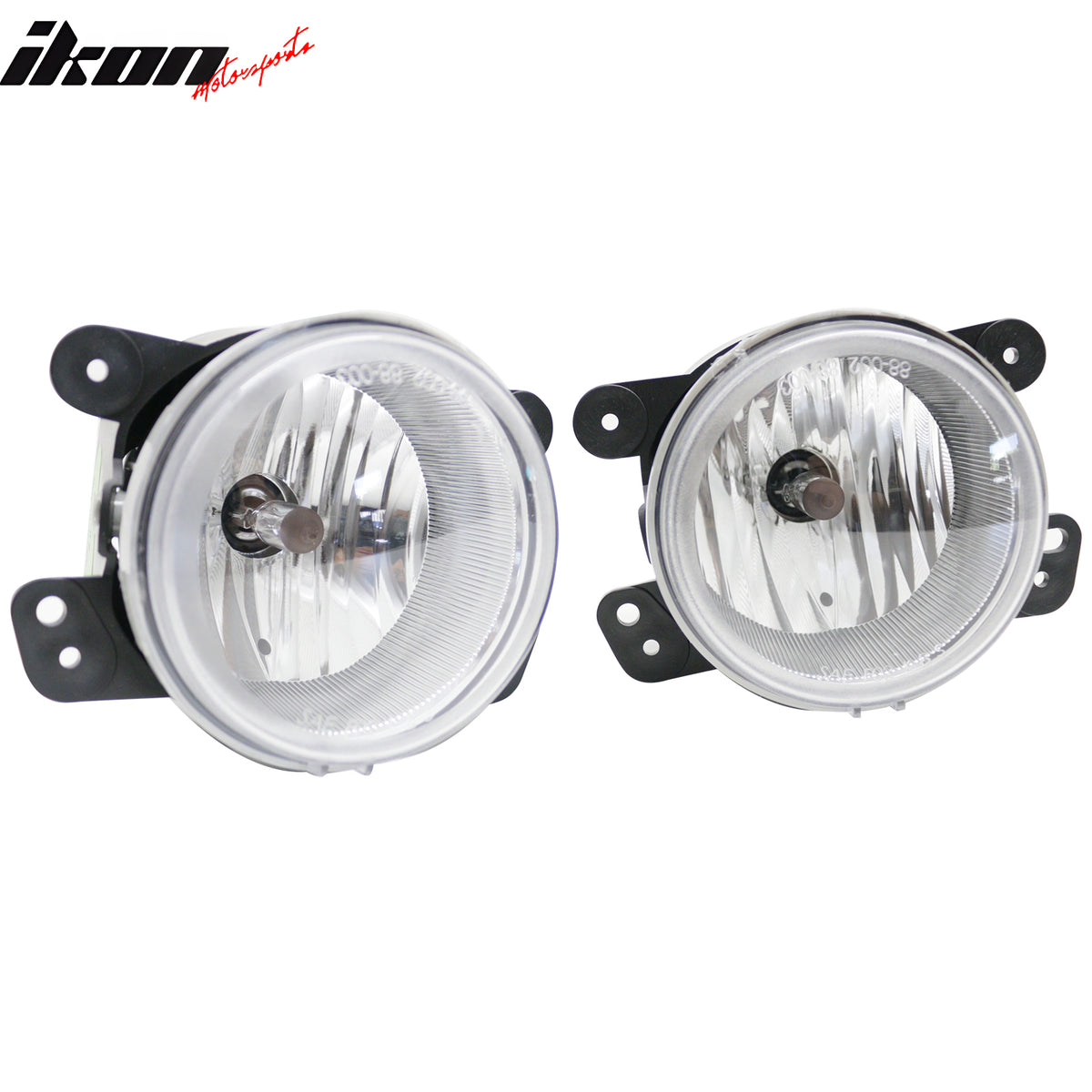 IKON MOTORSPORTS Fog Lights, Compatible with 2006-2010 Chrysler PT Cruiser 2005-2008 Dodge Magnum 2009-2013 Journey, Clear Lens Front Bumper Driving Fog Lamp, Pair