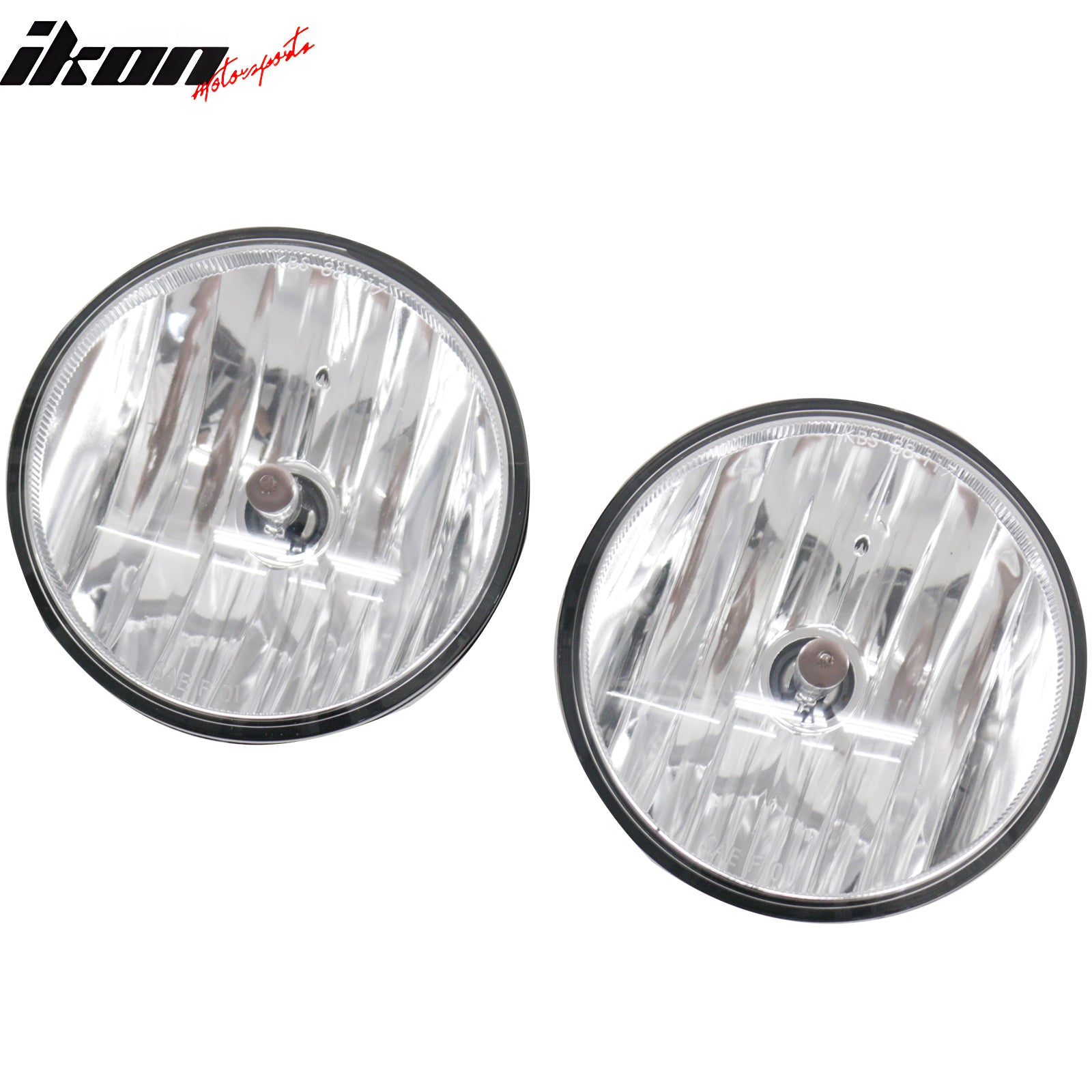 IKON MOTORSPORTS Fog Lights, Compatible with 2001-2003 Ford F-150 & F-250 LD, 2003-2005 Lincoln Aviator, Clear Lens Front Bumper Driving Fog Lamp, Pair