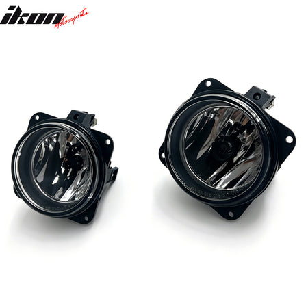 IKON MOTORSPORTS Fog Lights, Compatible with 2002-2005 Ford Focus SVT, 2003-2004 Mustang Cobra, 2002-2003 Lincoln LS, 2005-2006 Escape, Clear Lens Front Bumper Driving Fog Lamp, Pair