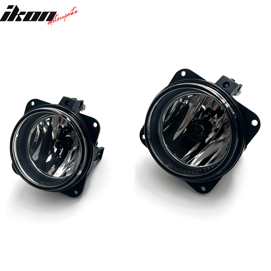IKON MOTORSPORTS Fog Lights, Compatible with 2002-2005 Ford Focus SVT, 2003-2004 Mustang Cobra, 2002-2003 Lincoln LS, 2005-2006 Escape, Clear Lens Front Bumper Driving Fog Lamp, Pair