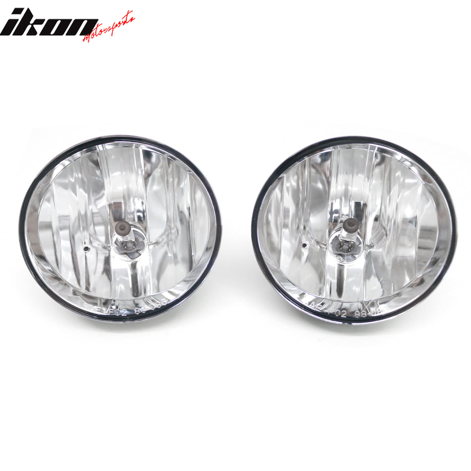 2002-2009 GMC Envoy 2PCS Right Left RH LH Front Bumper Driving Fog Lights Lamps Assembly Replacement Black Housing Clear Lens