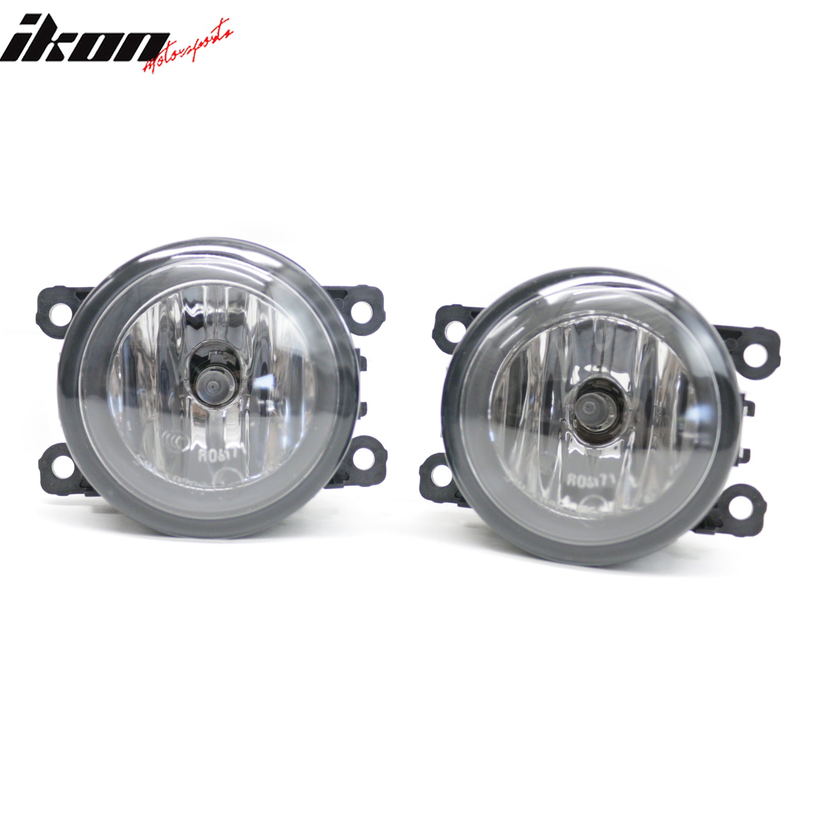 IKON MOTORSPORTS Fog Lights, Compatible with 2011-2015 Ford Explorer, Black Housing Clear Lens Front Bumper Driving Fog Lamp with Cover, Pair