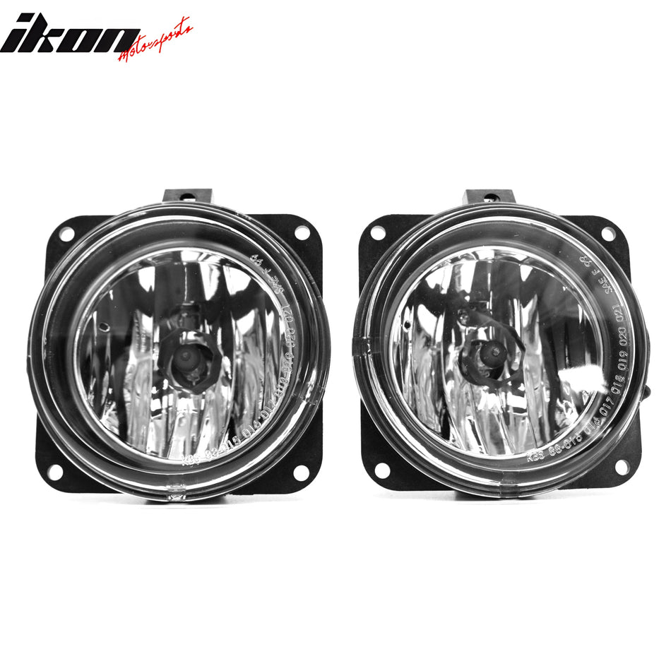 2002 Lincoln LS 2PCS Right Left RH LH Front Bumper Driving Fog Lights Lamps Assembly Replacement Black Housing Clear Lens