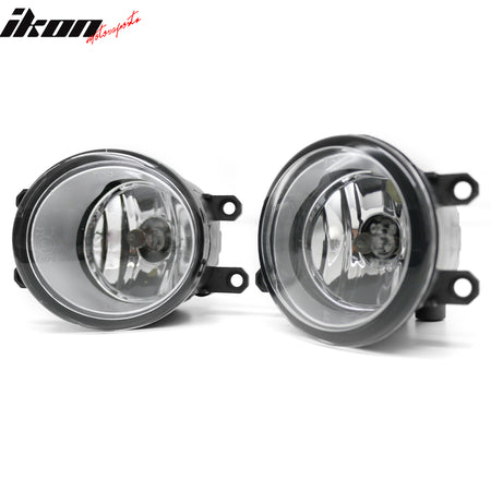 Fits 11-17 Toyota Sienna Front Fog Lights Assembly Black Housing Clear Lens Pair