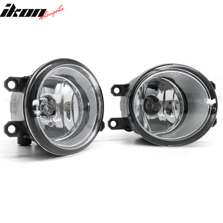 Fits 11-17 Toyota Sienna Front Fog Lights Assembly Black Housing Clear Lens Pair