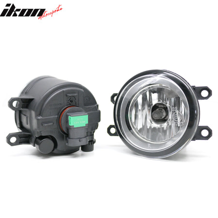 Fits 11-17 Toyota Sienna Front Fog Lights Assembly Black Housing Clear Lens Pair