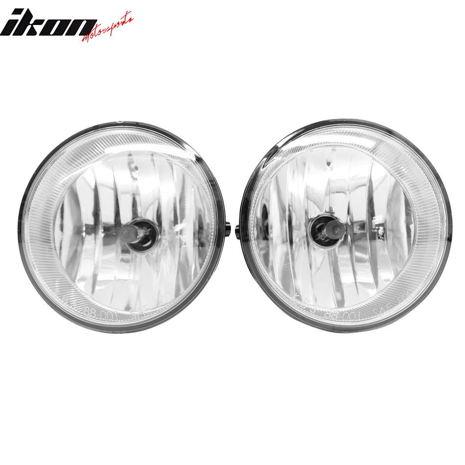 2004-2006 Toyota Solara 2005-2011 Tacoma 2007-2013 Tundra 2008-2015 Sequoia 2PCS RH LH Front Bumper Driving Fog Lights Lamps Assembly W/Clear Lens