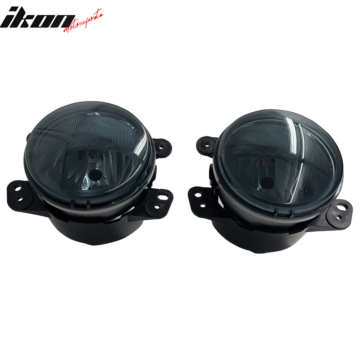 IKON MOTORSPORTS Fog Lights, Compatible with 2005-2010 Chrysler 300 Touring PT Cruiser 2005-2008 Dodge Magnum, H10 Bulb Type Black Housing Smoke Lens Front Bumper Driving Fog Lamp with Harness, Pair