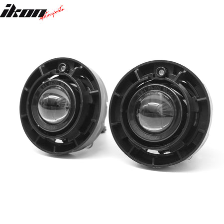 IKON MOTORSPORTS Fog Lights, Compatible with 2005-2007 Buick Lacrosse & Chevy Colorado & Pontiac G5/G6 & 2005-2006 Equinox, H11 Bulb Type Black Housing Clear Lens Front Bumper Driving Fog Lamp, Pair