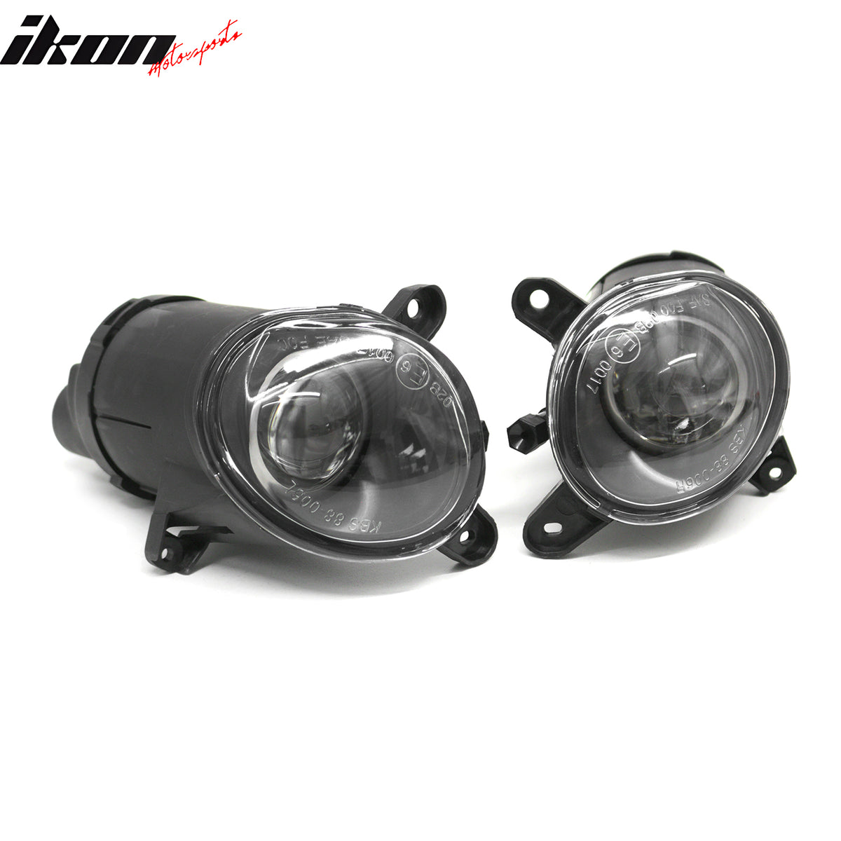 IKON MOTORSPORTS Fog Lights, Compatible with 2001-2005 Volkswagen Passatm, H3 Bulb Type Black Housing Clear Lens Front Bumper Driving Fog Lamp, Pair