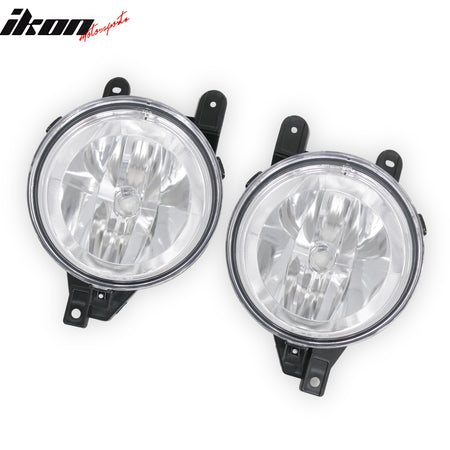 IKON MOTORSPORTS Fog Lights, Compatible with 1998-2002 Lincoln Navigator & 2002 Blackwood, Black Housing Clear Lens 899 Bulb Type Front Bumper Driving Fog Lamp, Pair