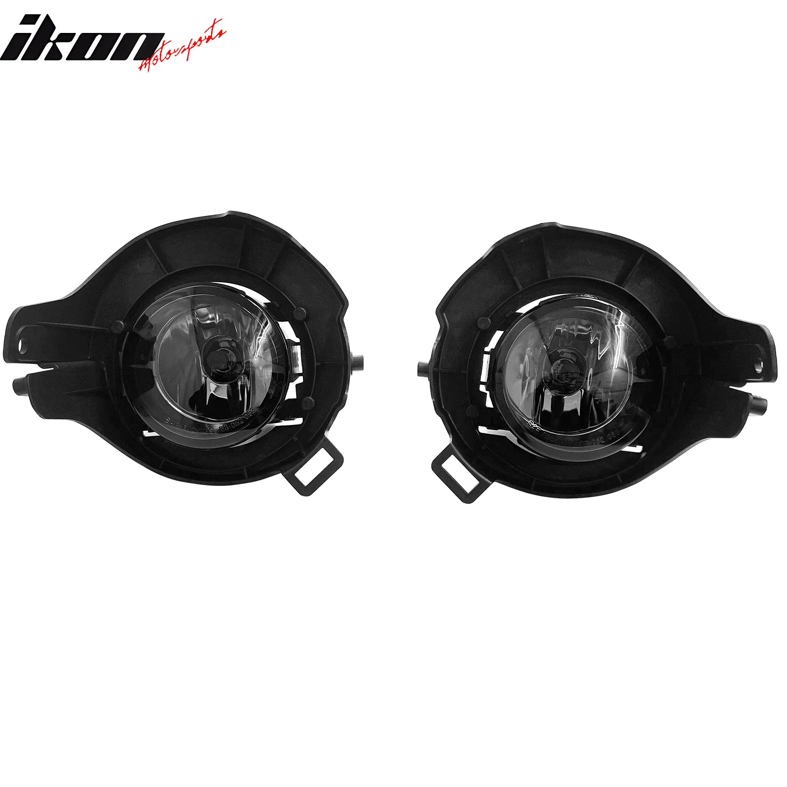IKON MOTORSPORTS Fog Lights, Compatible with 2005-2019 Nissan Frontier (Painted Bumper) & 2005-2012 Pathfinder, Black Housing Smoke Lens Front Bumper Driving Fog Lamp with Harness, Pair