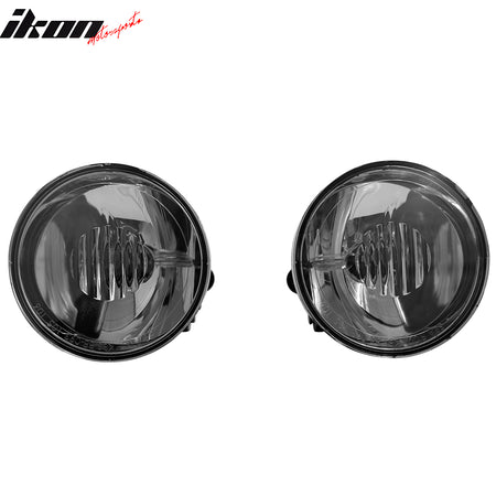 IKON MOTORSPORTS Fog Lights, Compatible with 2000-2006 Chevrolet Suburban 1500/Tahoe Z71 Models, Black Housing Clear Lens Front Bumper Driving Fog Lamp with Harness, Pair