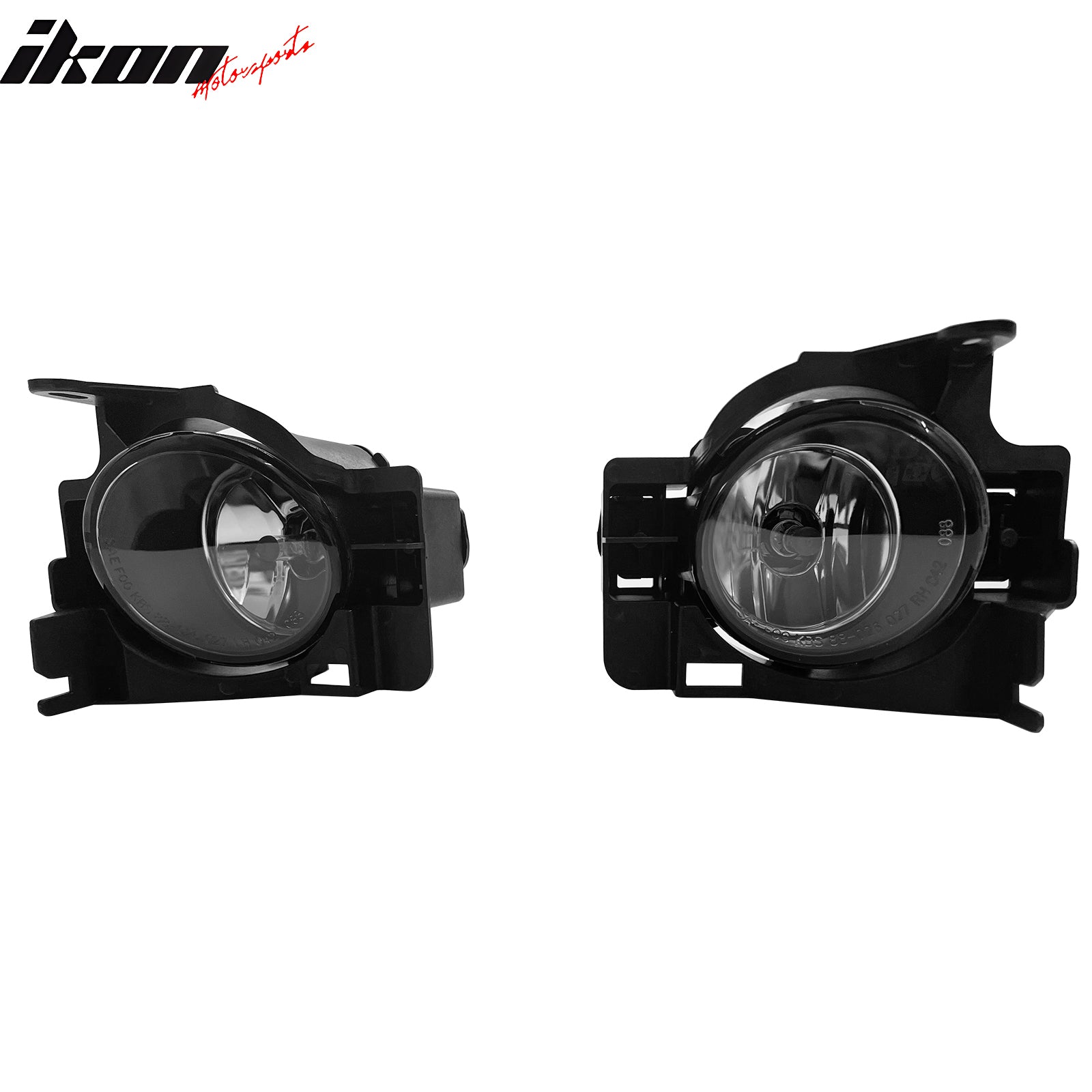 IKON MOTORSPORTS Fog Lights, Compatible with 2008-2013 Nissan Altima Coupe, Black Housing Clear Lens Front Bumper Driving Fog Lamp with Harness, Pair