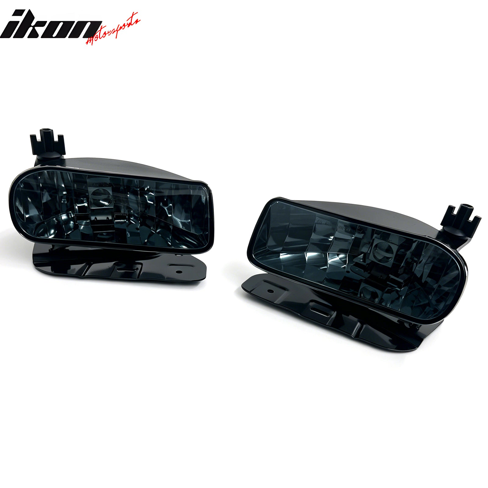 IKON MOTORSPORTS Fog Lights, Compatible with 2002-2006 Cadillac Escalade SUV/ESV/EXT, Smoke Lens Front Bumper Driving Fog Lamp, Pair