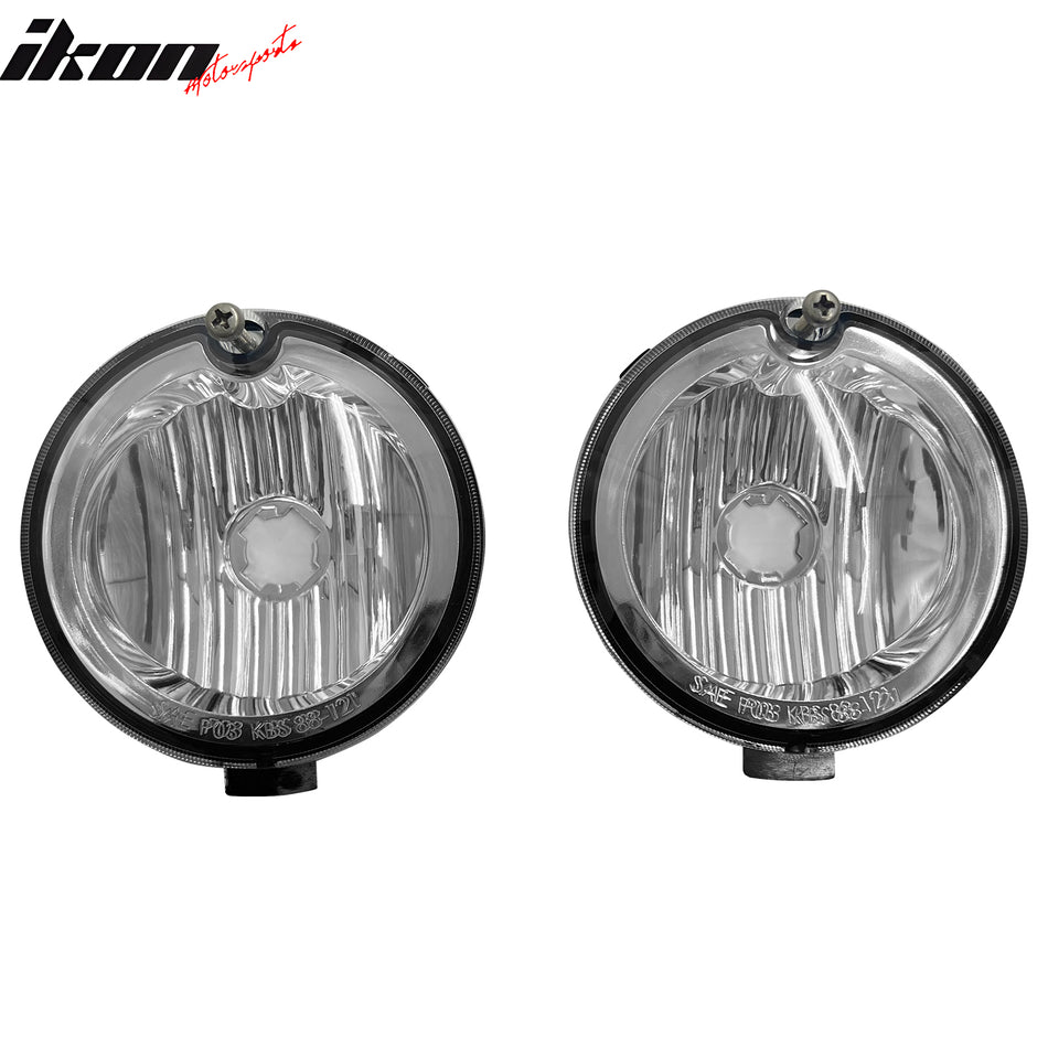 2004-2007 Ford Freestar & 2001-2003 Windstar 2PCS Right Left RH LH Front Bumper Driving Fog Lights Lamps Assembly Replacement Black Housing Clear Lens
