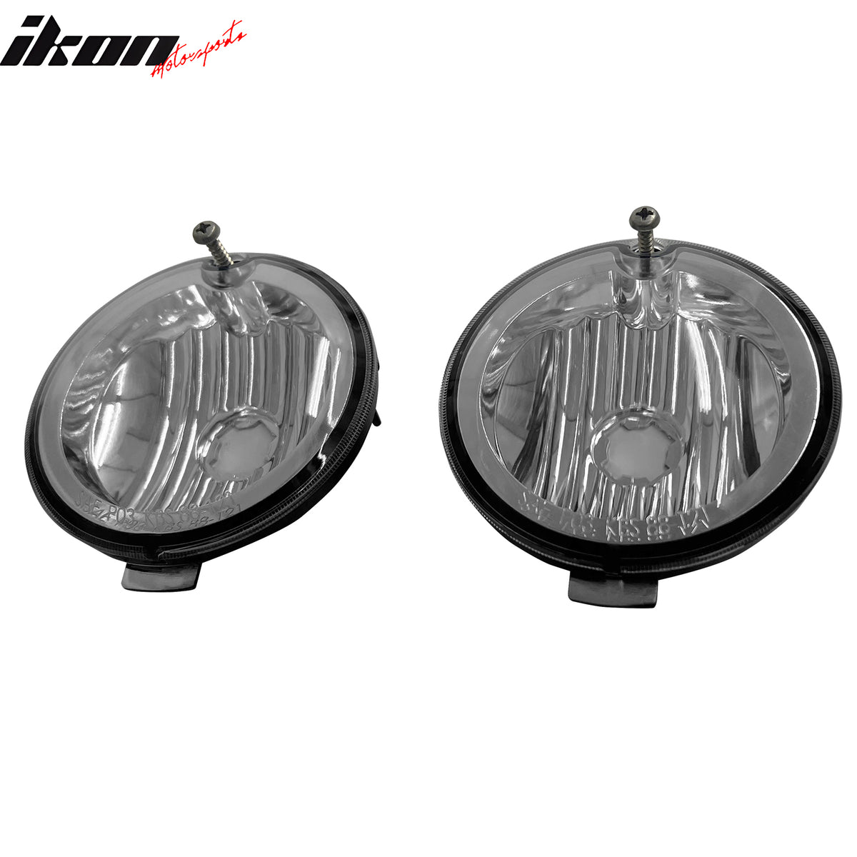 IKON MOTORSPORTS Fog Lights, Compatible with 2004-2007 Ford Freestar & 2001-2003 Windstar, Black Housing Clear Lens Front Bumper Driving Fog Lamp, Pair