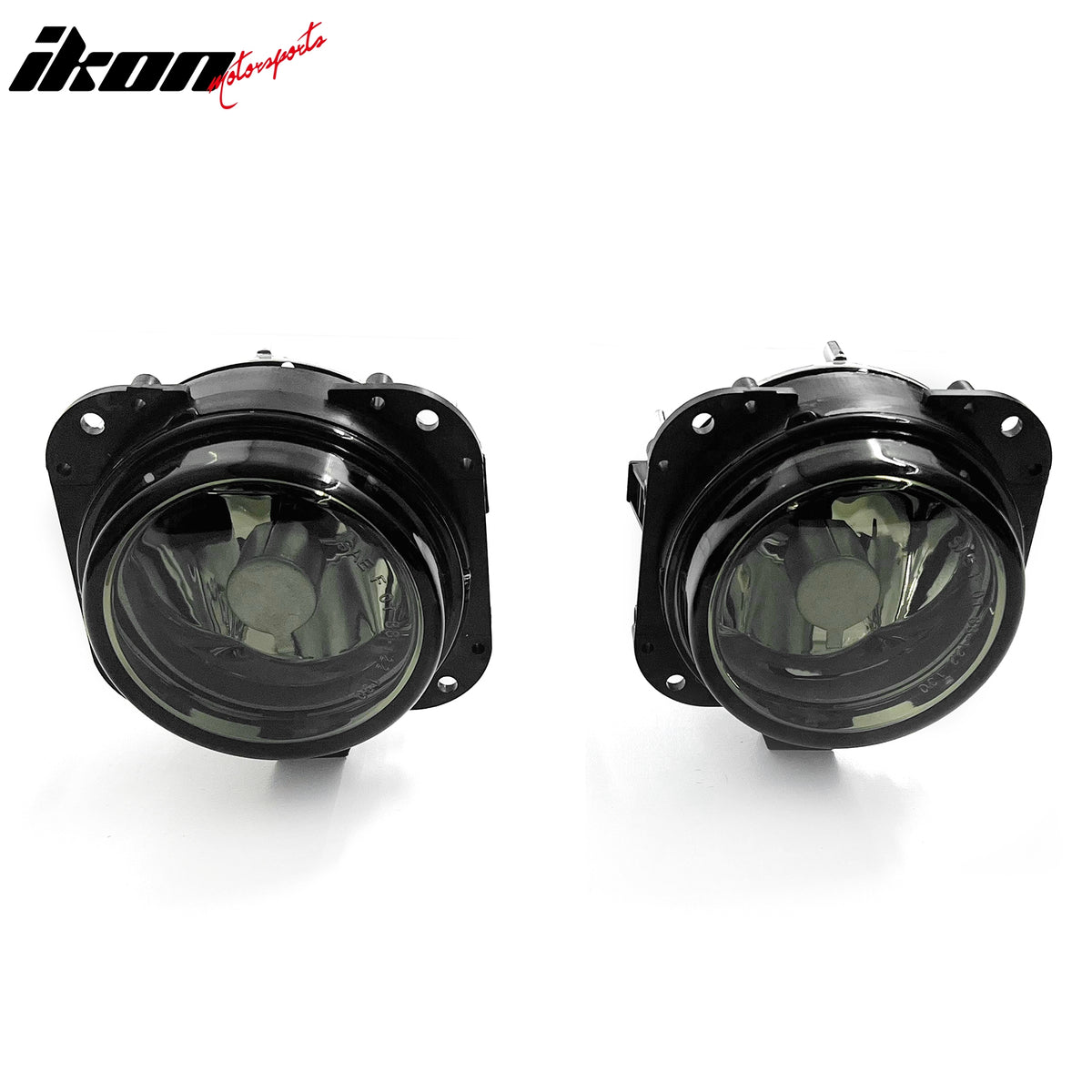IKON MOTORSPORTS Fog Lights, Compatible with 2001-2003 Mazda Miata & 2002-2003 MPV & 2005-2006 Tribute, Black Housing Smoke Lens Front Bumper Driving Fog Lamp with Harness, Pair