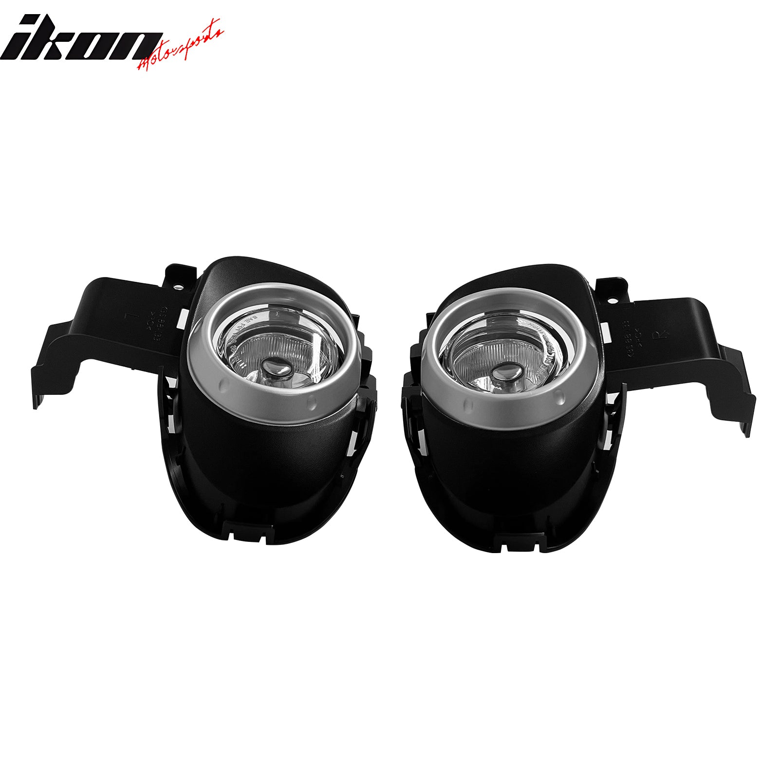 IKON MOTORSPORTS Fog Lights, Compatible with 2004-2006 Mazda 3 Hatchback, H11 Bulb Type Black Housing Clear Lens Front Bumper Driving Fog Lamp with Harness, Pair
