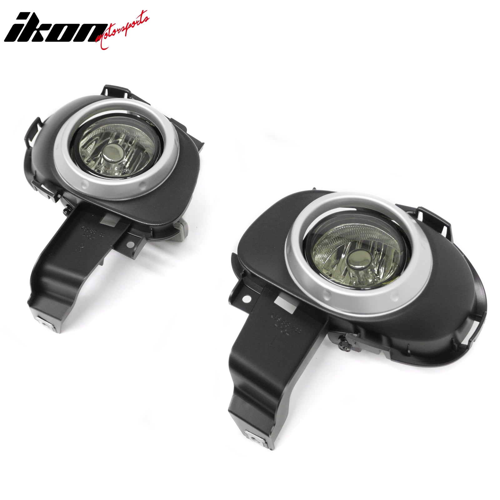 IKON MOTORSPORTS Fog Lights, Compatible with 2004-2006 Mazda 3 Hatchback, Black Housing Smoke Lens Front Bumper Driving Fog Lamp, Pair